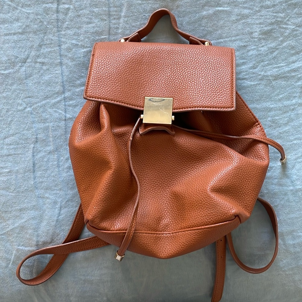 Small brown backpack purse